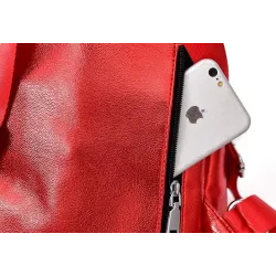 Modischer Rucksack - Anti-Diebstahl-Reißverschlüsse - mit dekorativem Schlüsselanhänger
