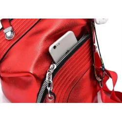 Modischer Rucksack - Anti-Diebstahl-Reißverschlüsse - mit dekorativem Schlüsselanhänger