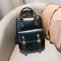 Vintage Lederrucksack - mit Anti-Diebstahl-Reißverschlüssen / Schnallen - wasserdicht