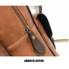 Vintage Lederrucksack - mit Anti-Diebstahl-Reißverschlüssen / Schnallen - wasserdicht
