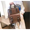 Vintage Lederrucksack - mit Anti-Diebstahl-Reißverschlüssen / Schnallen - wasserdicht