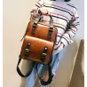 Vintage Lederrucksack - mit Anti-Diebstahl-Reißverschlüssen / Schnallen - wasserdicht