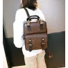 Vintage Lederrucksack - mit Anti-Diebstahl-Reißverschlüssen / Schnallen - wasserdicht