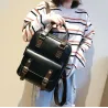 Vintage Lederrucksack - mit Anti-Diebstahl-Reißverschlüssen / Schnallen - wasserdicht