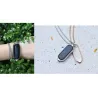 Double hole pendant - with necklace - stainless steel - for Xiaomi Mi Band 5Necklaces