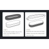 Doppelloch-Anhänger - mit Halskette - Edelstahl - für Xiaomi Mi Band 5