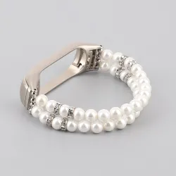 Elastisches Armband mit Perlen / Kristallen - Armband - für Xiaomi Mi Band 3 / 4 / 5 / 6