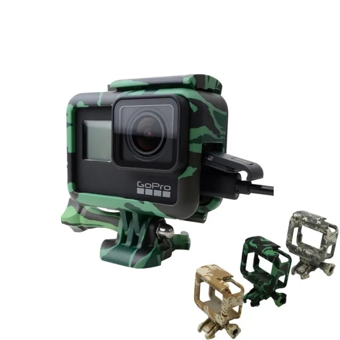 Rahmenschutzhülle - lange Schraube - Basishalterung - für GoPro 5 6 7 Schwarz