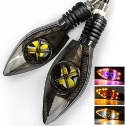 Motorrad Blinker / Signalleuchten - superhell - LED / DRL 12V - 2 Stück