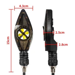 Motorrad Blinker / Signalleuchten - superhell - LED / DRL 12V - 2 Stück