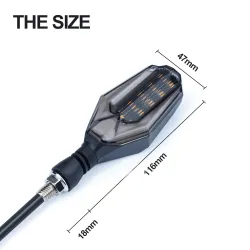 Universal motorcycle turn signal lights - LED - 2 piecesTurning lights