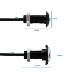 Auto-/Motorradlampe - Adlerauge - LED - DRL - 12V / 24V - 18mm / 23mm