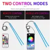 Car LED strip light - flexible - waterproof - DRL - RGB - Bluetooth control / remote - 12V - 2 piecesLED strips