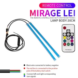 Auto LED-Lichtleiste - flexibel - wasserdicht - DRL - RGB - Bluetooth-Steuerung / Fernbedienung - 12V - 2 Stück