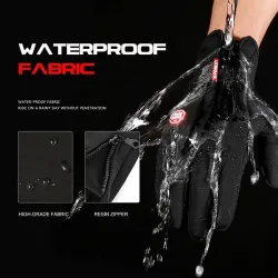Winter warm gloves - touchscreen - waterproof - with zipper - unisexGloves