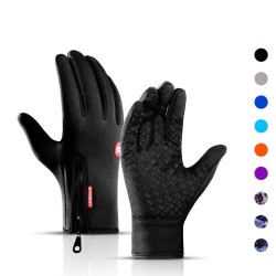 Winterwarme Handschuhe - Touchscreen - wasserdicht - mit Reißverschluss - unisex