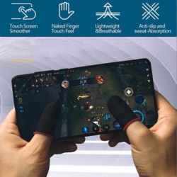 Daumenschutz - Fingerhülle - rutschfest - kratzfest - für Touchscreen / Gaming - 2 Stück