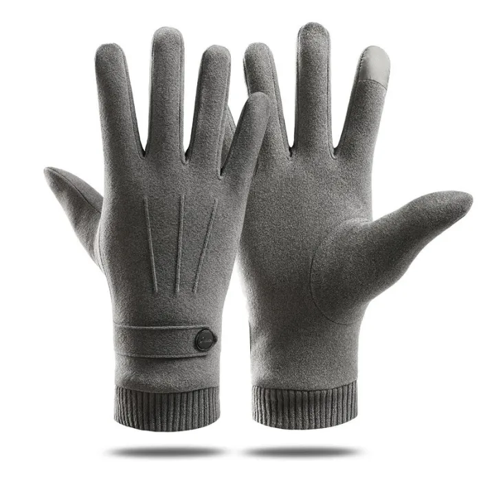 Elegante warme Handschuhe – Touchscreen-Funktion – mit Zierknopf