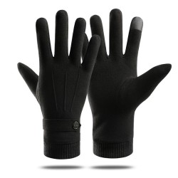 Elegante warme Handschuhe – Touchscreen-Funktion – mit Zierknopf