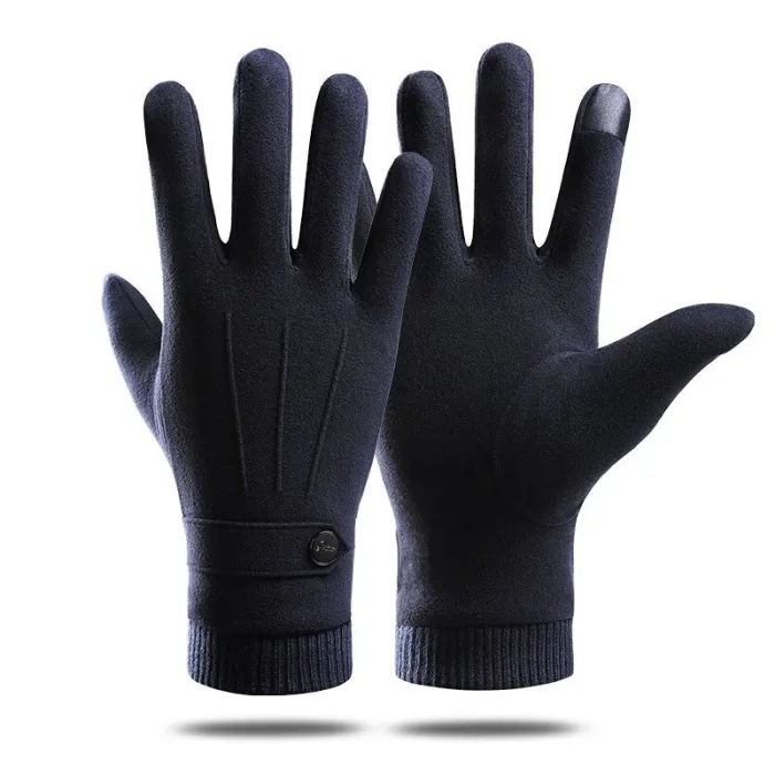 Elegante warme Handschuhe – Touchscreen-Funktion – mit Zierknopf