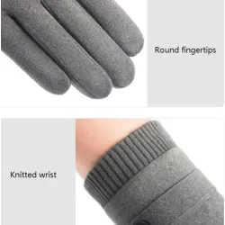 Elegante warme Handschuhe – Touchscreen-Funktion – mit Zierknopf