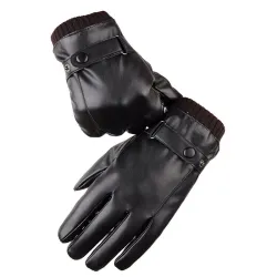 Elegante Leder Herrenhandschuhe - Touchscreen Funktion - winddicht