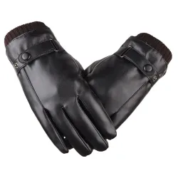 Elegante Leder Herrenhandschuhe - Touchscreen Funktion - winddicht