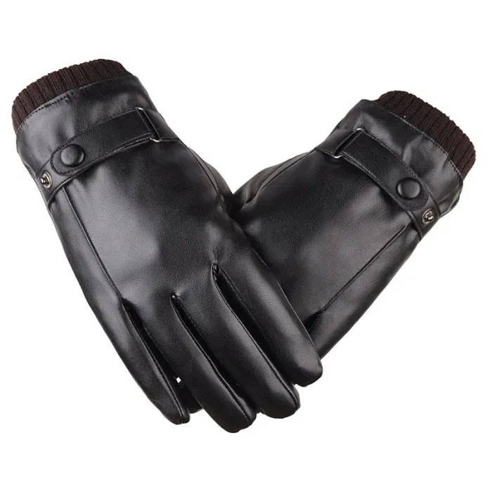 Elegante Leder Herrenhandschuhe - Touchscreen Funktion - winddicht