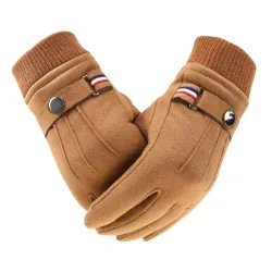 Winter suede gloves - touch screen function - windproof - anti-slip - unisexGloves