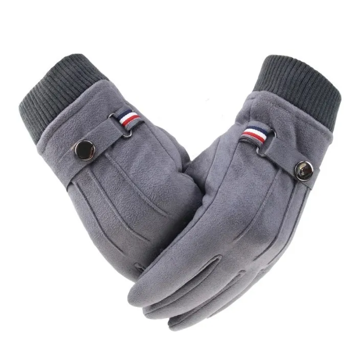 Winter-Wildlederhandschuhe - Touchscreen-Funktion - winddicht - rutschfest - unisex