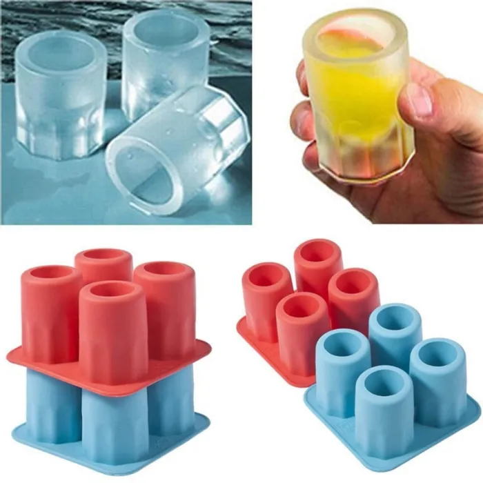 Eiswürfel in Form eines Glases - Silikonschale - Form