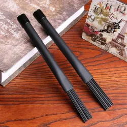 Jazz drum sticks - nylon brushes - retractable - with rubber handle - 23cm - 2 piecesDrums