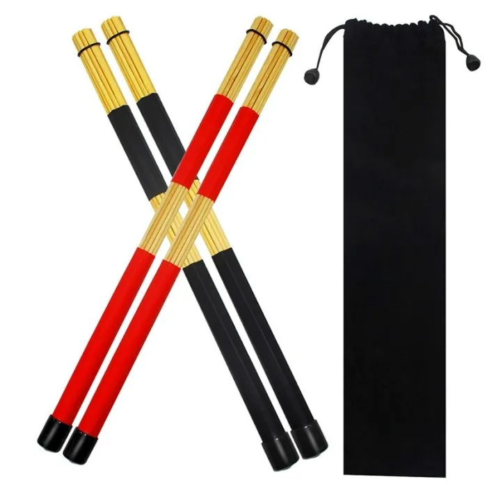 Drumsticks - Holzstäbe - mit Aufbewahrungstasche - Jazz-Effekt - 2 Paar
