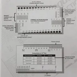 Gitarrenmesslineal - Saiten-Umrechnungstabelle - Edelstahl