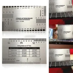 Gitarrenmesslineal - Saiten-Umrechnungstabelle - Edelstahl