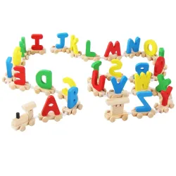 Mini-Holzeisenbahn mit Alphabet - Lernspielzeug