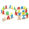 Mini wooden train with alphabet - educational toyWooden
