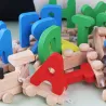 Mini wooden train with alphabet - educational toyWooden