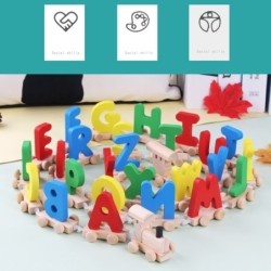 Mini-Holzeisenbahn mit Alphabet - Lernspielzeug