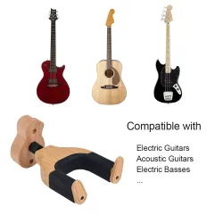 Gitarrenaufhänger - Haken - mit automatischer Verriegelung - Wandmontage