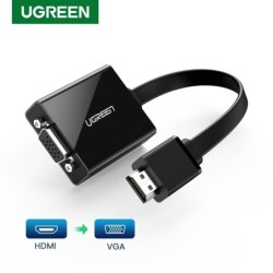 UGREEN - aktiver HDMI-zu-VGA-Adapter - mit 3,5-mm-Audiobuchse - 1080P