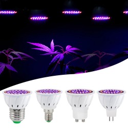 LED Pflanzenlampe - Glühbirne - Hydroponik - Vollspektrum - E27 / E14 / MR16/ GU10 - 220V - 2 Stück