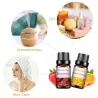 Ätherische Fruchtöle - Erdbeere / Mango / Wassermelone / Maracuja - für Diffusoren / Bäder / Kosmetik - 10 Stück