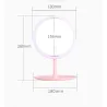 Schminkspiegel - LED-Licht - verstellbar - Touch-Steuerung - Dimmer - USB