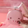 Mini pocket mirror - with fan - LED light - piggy head shapeMake-Up