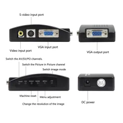 AV-zu-VGA-Adapter - RCA-VGA-Konverter - Umschaltbox - 1080P HD