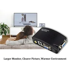 AV-zu-VGA-Adapter - RCA-VGA-Konverter - Umschaltbox - 1080P HD