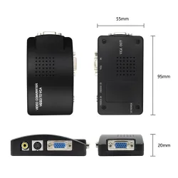 AV-zu-VGA-Adapter - RCA-VGA-Konverter - Umschaltbox - 1080P HD