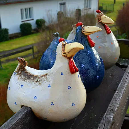 Lustiges Huhn / Henne - Garten / Rasendekoration - Harz