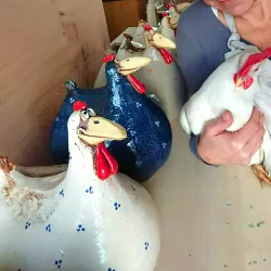 Lustiges Huhn / Henne - Garten / Rasendekoration - Harz